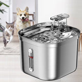 2L Stainless Steel Auto Smart Motion Sensor Cat Dog Water Dispenser-Wiggleez-Stainless Steel Fountain-Wiggleez