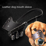 Adjustable Anti Barking Anti Chewing Leather Dog Muzzle-Wiggleez-Black-XS-Wiggleez
