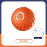 Automatic Electronic Interactive Moving Smart Dog Cat Toy Ball-Wiggleez-Orange-Wiggleez