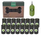 Biodegradable Eco Friendly Dog Waste Bag & Dispenser-Wiggleez-Black 16 rolls-Wiggleez