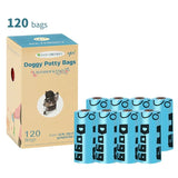 Biodegradable Ecofriendly Pet Waste Garbage Bag-Wiggleez-8 Rolls Blue-Wiggleez