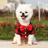 Bowtie Dog T-Shirts-Wiggleez-Red-XS-Wiggleez
