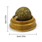 Catnip Cat Teeth Cleaning Mint Wall Stick-on Ball-Wiggleez-Green-Wiggleez