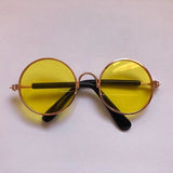 Cool Vintage Sunglasses Goggles for Cats and Dogs-Wiggleez-Yellow-M-Wiggleez