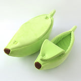 Cozy Warm Banana Shape Cat Bed Basket-Cat Warm Cozy Bed-Wiggleez-Green-S For under 3 Ibs-Wiggleez