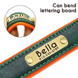 Customized Leather Engraved Soft Dog Collar-Wiggleez-Green-XS-Wiggleez