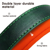 Customized Leather Engraved Soft Dog Collar-Wiggleez-Green-XS-Wiggleez