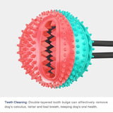 Dog Toy Ball Suction Cup Ropes Interactive Leaking Slow Feeder Chew Toy-Wiggleez-Turquoise-Wiggleez