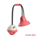 Dog Toy Ball Suction Cup Ropes Interactive Leaking Slow Feeder Chew Toy-Wiggleez-Red-Wiggleez