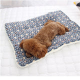 Dogs Cats Thick Fleece Warm Cozy Contemporary Sleeping Bed Blanket Mat Rug-Wiggleez-Blue Stars-S-Wiggleez