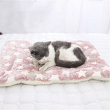 Dogs Cats Thick Fleece Warm Cozy Contemporary Sleeping Bed Blanket Mat Rug-Wiggleez-Blue Stars-S-Wiggleez