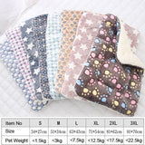 Dogs Cats Thick Fleece Warm Cozy Contemporary Sleeping Bed Blanket Mat Rug-Wiggleez-Blue Stars-S-Wiggleez
