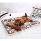 Dogs Cats Thick Fleece Warm Cozy Contemporary Sleeping Bed Blanket Mat Rug-Wiggleez-Blue Stars-S-Wiggleez
