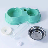 Feeder Bowl Dispenser With Water Bottle-Wiggleez-Blue-Wiggleez