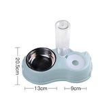 Feeder Bowl Dispenser With Water Bottle-Wiggleez-Blue-Wiggleez