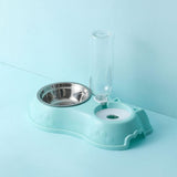 Feeder Bowl Dispenser With Water Bottle-Wiggleez-Sky Blue-Wiggleez
