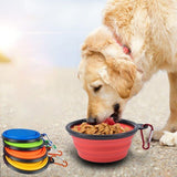 Folding Silicone Dog Bowl-Wiggleez-Red-Wiggleez