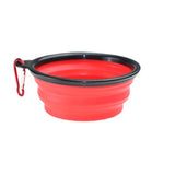 Folding Silicone Dog Bowl-Wiggleez-Red-Wiggleez