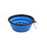 Folding Silicone Dog Bowl-Wiggleez-Slow food blue-Wiggleez