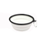 Folding Silicone Dog Bowl-Wiggleez-Slow food white-Wiggleez