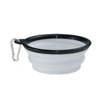 Folding Silicone Dog Bowl-Wiggleez-White-Wiggleez