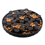 Interactive Dog and Cat Slow Feeder Bowl-Wiggleez-Black Round-Wiggleez