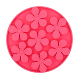 Interactive Dog and Cat Slow Feeder Bowl-Wiggleez-Rose red Round-Wiggleez