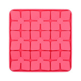 Interactive Dog and Cat Slow Feeder Bowl-Wiggleez-Rose red Square-Wiggleez