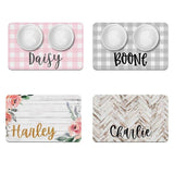 Personalized Customized Waterproof Dog Cat Food Bowl Mat-Wiggleez-A-60x35cm-Wiggleez