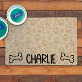 Personalized Customized Waterproof Dog Cat Food Bowl Mat-Wiggleez-E-60x35cm-Wiggleez