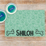Personalized Customized Waterproof Dog Cat Food Bowl Mat-Wiggleez-F-60x35cm-Wiggleez