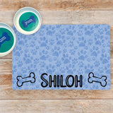 Personalized Customized Waterproof Dog Cat Food Bowl Mat-Wiggleez-G-60x35cm-Wiggleez