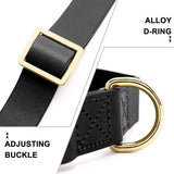 Personalized Leather Engraved Dog Collar Pet Buckle For Small Medium Large Dogs-Wiggleez-Black-S-Wiggleez