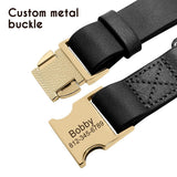 Personalized Leather Engraved Dog Collar Pet Buckle For Small Medium Large Dogs-Wiggleez-Black-S-Wiggleez