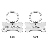 Personalized Pet ID Tag-Wiggleez-Silver-40x21mm-Wiggleez