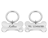 Personalized Pet ID Tag-Wiggleez-Silver-40x21mm-Wiggleez