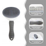 Pet Hair Brush-Wiggleez-Silver-Wiggleez