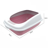 Pet Litter Box Fully Enclosed Spillproof Deodorant Cat Toilet Sandbox-Wiggleez-Cherry Blossom -semi-sealed-Wiggleez