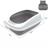 Pet Litter Box Fully Enclosed Spillproof Deodorant Cat Toilet Sandbox-Wiggleez-Gray -semi-sealed-Wiggleez