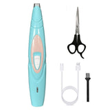 Professional Lightweight Silent Electric Dog Foot Hair Trimmer-Wiggleez-Blue-Wiggleez