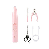 Professional Lightweight Silent Electric Dog Foot Hair Trimmer-Wiggleez-Pink Set-Wiggleez