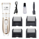 Professional Silent Cordless Dog Hair Trimmer Set-Wiggleez-Gold-Wiggleez