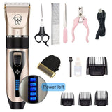 Professional Silent Cordless Dog Hair Trimmer Set-Wiggleez-Gold-Wiggleez