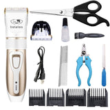 Professional Silent Cordless Dog Hair Trimmer Set-Wiggleez-Gold-Wiggleez