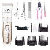 Professional Silent Cordless Dog Hair Trimmer Set-Wiggleez-Gold-Wiggleez