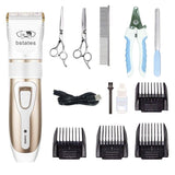 Professional Silent Cordless Dog Hair Trimmer Set-Wiggleez-Gold-Wiggleez