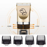Professional Silent Cordless Dog Hair Trimmer Set-Wiggleez-Gold-Wiggleez