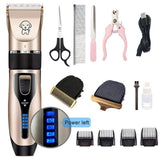 Professional Silent Cordless Dog Hair Trimmer Set-Wiggleez-Gold-Wiggleez