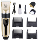 Professional Silent Cordless Dog Hair Trimmer Set-Wiggleez-Gold-Wiggleez