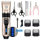 Professional Silent Cordless Dog Hair Trimmer Set-Wiggleez-Gold-Wiggleez